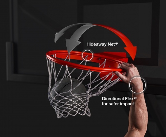 Mega Slam Hoops Directional Flex® Technology 180° Pro Rim